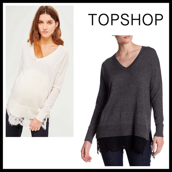TOPSHOP OVERSIZED PULLOVER GREY TUNIC SWEATER A2C - Picture 8 of 8